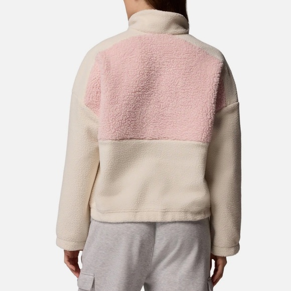 💥💥 SOLD💥💥 Tic Tok Sensation Columbia Lodge Sherpa Fleece Jacket Pink XL NWT - Picture 3 of 14